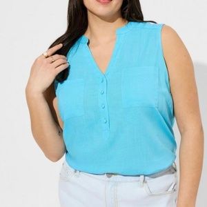 TORRID NWT Harper Linen Pullover Tank